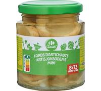 CARREFOUR CLASSIC' Fonds d'Artichauts Mini en Bocal Verre - 8 à 12 unités - 220 g - Conserves Gourmandes pour Salades et Apéritifs - Lot de 3