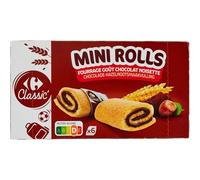 CARREFOUR CLASSIC' - Génoises Fourrage Chocolat et Pâte de Noisettes Torréfiées - la boite de 6 - 150g - Le Lot De 5