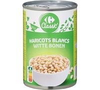 CARREFOUR CLASSIC' Haricots blancs en conserve - Format 265g - Boîte métal avec ouverture facile - Ingrédients simples et savoureux - Nutri-Score A - Lot de 4