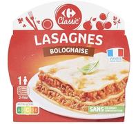 CARREFOUR CLASSIC' - Lasagnes Bolognais Gourmandes, Texture Fondante Saveurs Authentiques, Barquette 300g - Lot De 4