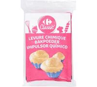 CARREFOUR CLASSIC' - Levure Chimique Poudre à Lever - les 6 sachets de 11g - 66g - Le Lot De 4