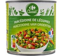 CARREFOUR CLASSIC' - Macédoine de Légumes Carottes Navets Haricots Verts Petits Pois Flageolets - La boîte de 265g net égoutté - 400g - Le Lot De 4
