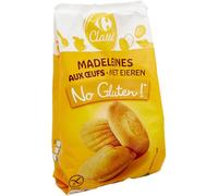 CARREFOUR CLASSIC' Madeleines aux Œufs Sans Gluten - Format 200g - Sachet Moelleux pour un Goûter Équilibré - Lot de 4