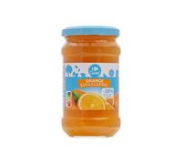 CARREFOUR CLASSIC' Marmelade d'oranges allégée en sucres - Pot en verre 340 g - 30% de sucres en moins - Préparée avec 35 g de fruits pour 100 g - Lot de 4