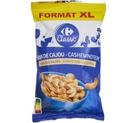 CARREFOUR CLASSIC' Noix de Cajou Grillées et Salées Format XL 300 g - Sachet Fraîcheur pour Apéritif Gourmand et Moments de Convivialité - Lot de 3