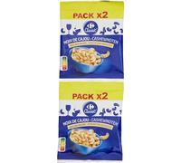 CARREFOUR CLASSIC' Noix de Cajou Grillées et Salées - Pack de 2 sachets de 125 g chacun - Apéritif sain et gourmand pour moments partagés - Lot de 3