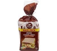 CARREFOUR CLASSIC' - Pain de Mie Complet Moelleux et Saveur Authentique, 825g - Lot De 4