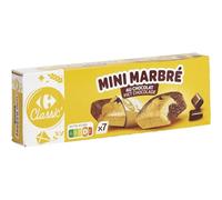 CARREFOUR CLASSIC - Petits Gâteaux Marbrés au Chocolat - Recette aux Œufs Frais - le paquet de 189g - Le Lot De 4