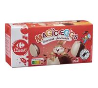 CARREFOUR CLASSIC' - Plaisir Chocolaté avec Surprise Ludique, Oeufs Gourmands (Boîte 3x60g) - Le Lot De 4