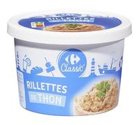CARREFOUR CLASSIC' - Rillettes de Thon aux Fines Herbes - Recette aux Herbes Déshydratées - la barquette de 220g - Le Lot De 4