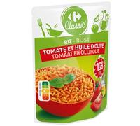 CARREFOUR CLASSIC' - Riz Long Grain Étuvé Cuit à la Tomate et Mascarpone - Préparation Express - Le Sachet de 250g - Le Lot De 4