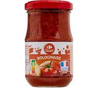 CARREFOUR CLASSIC' - Sauce Bolognaise Savoureuse à la Texture Onctueuse, Bocal Pratique 190g - Le Lot De 6