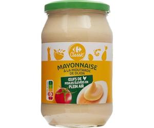 CARREFOUR CLASSIC' - Sauce Mayonnaise à la Moutarde de Dijon - Œufs de Poules Élevées en Plein Air · Idéale pour les Repas en Famille et les Grandes Tablées · Format Familial - Le Pot de - Le Lot De 4