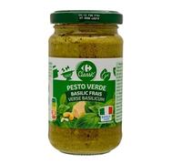 CARREFOUR CLASSIC' - Sauce Pesto Basilic Frais - Pesto Verde · Basilic Italien · Grana Padano AOP · Noix de Cajou et Pignons de Pins · Pecorino Romano AOP - Le Pot de 190g - Le Lot De 4