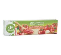 CARREFOUR CLASSIC' Sauce tomate aux petits légumes en carton recyclable - 180 g - Purée de tomates concentrée, carottes et oignons pour une cuisine savoureuse et équilibrée - Lot de 6
