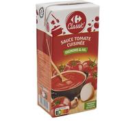 CARREFOUR CLASSIC - Sauce Tomate Cuisinée Oignons & Ail - Tomates Muries au Soleil · Prête à L'Emploi · La Base Idéale pour Les Pâtes et Gratins - La Brique de 400g - Le Lot De 4