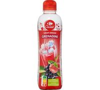 CARREFOUR CLASSIC' Sirop de Grenadine 75cl - Sans Conservateur, Couleur d'Origine Naturelle, aux Jus de Fruits pour Boissons et Desserts - Lot de 4