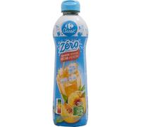 CARREFOUR CLASSIC' Sirop Pêche Zéro Sucres 75 n Bouteille Plastique Recy Boisson Concentrée Authentique pour Toute la Famille - Lot de 4