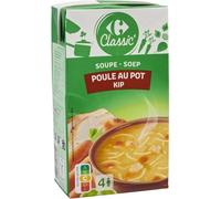 Carrefour Classic - Soupe Poule au Pot aux Vermicelles et Légumes - Recette Traditionnelle - la brique d'1L - Le Lot De 4