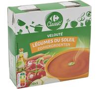 CARREFOUR CLASSIC' Soupe Velouté Légumes du Soleil - Pack de 2 briques de 30 hacune - Recette onctueuse aux légumes d'été - Nutri-Score B - Fabriqué en France - Lot de 4