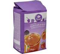 CARREFOUR CLASSIC - Sucre Spécial Confiture et Gelée - Idéal pour Confitures et Gelées Maison · Sucre Gélifiant avec Pectine et Acide Citrique - le paquet d'1Kg - Le Lot De 4