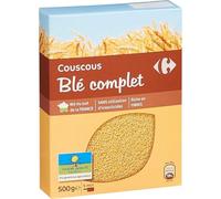 CARREFOUR - Couscous Blé Complet Nutritif, Texture Légère et Saveur Authentique (Boîte 500g) - Le Lot De 4