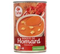 CARREFOUR EXTRA - Bisque de Homard Intense et Onctueuse, Concentré Saveur Marine (Boîte 400g) - lot de 4 - Vendu par Lot