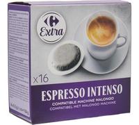 CARREFOUR EXTRA Café Dosettes Expresso Intense 16 unités - Compatibles machines Malongo - 100% café moulu - Conditionnement individuel sous vide - Format 6,5 g par dosette - Lot de 3