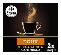 CARREFOUR EXTRA - Café Moulu 100% Arabica Doux, Arôme Subtil et Saveur délicate (2x250g) - lot de 3 - Vendu par Lot