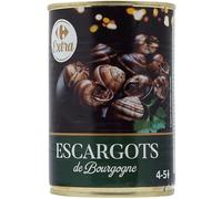 CARREFOUR EXTRA - Escargots de Bourgogne (Helix Pomatia) - Environ 45 Pièces - Prêts à Cuisiner - Spécialité Gastronomique Française - la boîte de 250g net Égoutté - 400g - Le Lot De 2