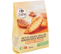 CARREFOUR EXTRA - Petits Pains Briochés Grillés, Texture Fondante et Saveur Gourmande (225g) - Le Lot De 4