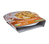 CARREFOUR EXTRA - Plat Cuisiné - Lapin Chasseur et Pommes de Terre · Sans Colorant · Prêt en 2 min au Micro-Ondes · 1 Portion - la barquette de 280g - Le Lot De 4
