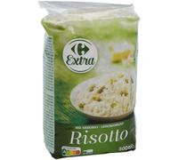 CARREFOUR EXTRA - Riz Arborio Parfait pour Risotto Crémeux, Grain Rond et Fondant, 500g - Lot de 4