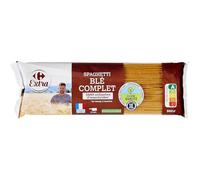 CARREFOUR EXTRA - Spaghetti Nutritionnels en Blé Complet Savoureux, Texture Fondante, 500g - Lot de 4