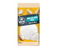 CARREFOUR LE MARCHE - Noix de Coco Râpée Fondante pour Recettes Exotiques et Gourmandes (200g) - Le Lot De 4
