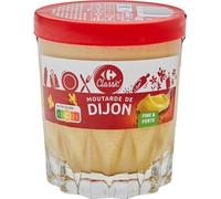CARREFOUR Moutarde de Dijon Fine et Forte - Pot en verre de 280 g - Saveur authentique, texture onctueuse, recette traditionnelle - Lot de 4