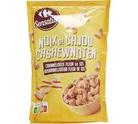 CARREFOUR Noix de cajou caramélisées à la fleur de sel - Sachet de 120 g - Apéritif gourmand et équilibré - Origine Vietnam, Brésil ou Côte d'Ivoire - Lot de 4