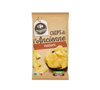 CARREFOUR ORIGINAL - Chips Nature à l'Ancienne - Sans Huile de Palme · Pomme de Terre Origine France · Extra Croustillantes - le paquet de 150g - Le Lot De 4