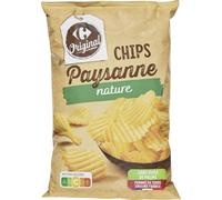 CARREFOUR ORIGINAL - Chips Nature Recette Paysanne - Sans Huile de Palme · Pomme de Terre Origine France · Extra Croustillantes - le paquet de 150g - Le Lot De 4