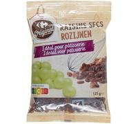 CARREFOUR ORIGINAL - Collation Naturelle Aux Raisins Secs, Douceur Fruité, Texture Fondante 125g - Lot De 6