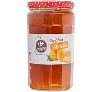CARREFOUR ORIGINAL Confiture d'Abricots 750g - Pot en Verre, Recette Traditionnelle avec 50% de Fruits, Goût Authentique du Terroir - Lot de 4