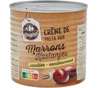 CARREFOUR ORIGINAL - Crème de Marrons Vanillée Onctueuse, Douceur Gourmande pour Dessert (Pot 500g) - Le Lot De 4