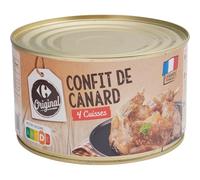 CARREFOUR ORIGINAL - Délice de Confit de Canard 4 Cuisses, Tendreté et Saveur Authentique (Boîte 750g) - lot de 2 - Vendu par Lot