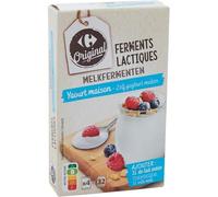 CARREFOUR ORIGINAL - Ferments Lactiques Pour Yaourt Maison, Texture Crémeuse Saveur Naturelle, 4 Sachets De 2g - Lot De 4