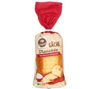 CARREFOUR ORIGINAL - Gâche Pur Beurre Tranchée, Texture Moelleuse et Goût Authentique (450g) - lot de 4 - Vendu par Lot