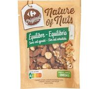 CARREFOUR ORIGINAL - Mélange amandes, noisettes et noix - Sans Sel Ajouté · Le Trio Équilibré Riche en Oméga 3 - le sachet de 120g - Le Lot De 4