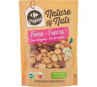 CARREFOUR ORIGINAL - Mélange Force de Fruits à Coque Grillés Sans Sel Ajouté - Cacahuètes, Amandes, Noix de Cajou, Macadamia et Noisettes - le sachet de 175 g - Le Lot De 4