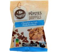 CARREFOUR ORIGINAL - Pépites Chocolat au Lait - Pur Beurre de Cacao · Avec Extrait Naturel de Vanille · Idéales pour Cookies et Muffins Maison - le paquet de 100g - Le Lot De 4
