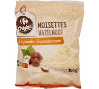 CARREFOUR ORIGINAL - Poudre de Noisettes Authentique pour Desserts Gourmands et Onctueux (100g) - lot de 4 - Vendu par Lot