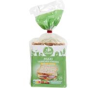 CARREFOUR - Pain de Mie Grandes Tranches aux Céréales, Texture Moelleuse pour Toasts Gourmands (550g) - lot de 4 - Vendu par Lot